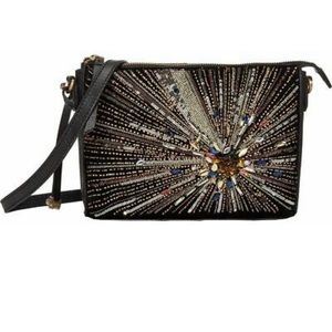 Radley London Selby St Sequin XBODY Bag. Black/Gold.Minor Flaws.